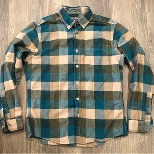 Eddie Bauer Mens Plaid Button Down Cotton Shirt Medium